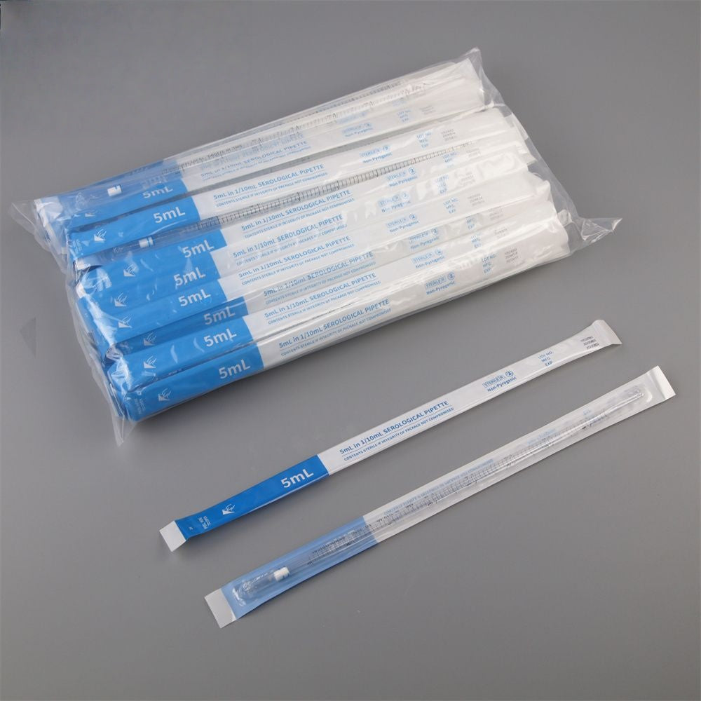 5 mL Sterile Polystyrene Disposable Serological Pipettes