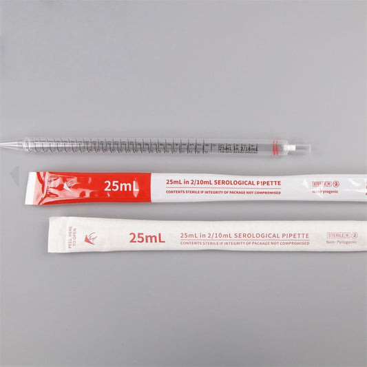 25 mL Sterile Polystyrene Disposable Serological Pipettes