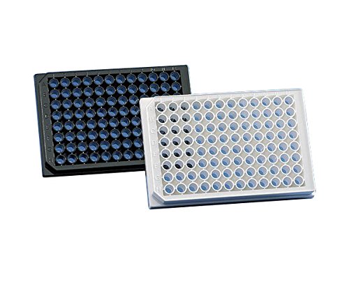 96-Well Transparent Flat-Bottom Black Plate with Clear Cover, TC-Treated Sterile