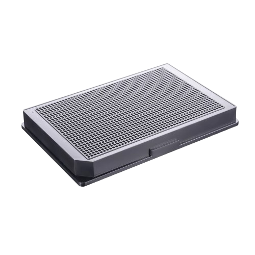 Pipettra 1536-Well Black Medium-Binding ELISA Plate, Without Lid, Non-Sterile