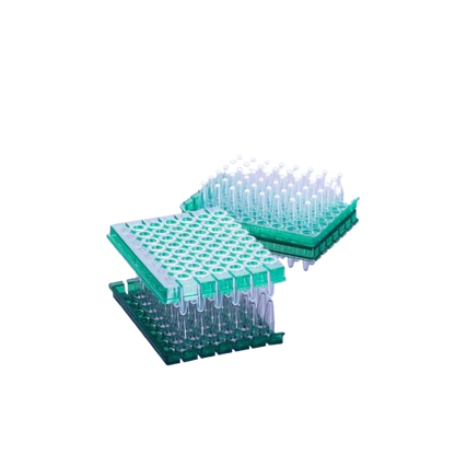 0.2 mL, PCR Plate, 96-well, Green semi-skirted, black lettering